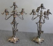 Pair of Art Nouveau 800 Silver