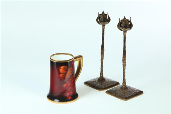 PAIR OF ART NOUVEAU CANDLESTICKS