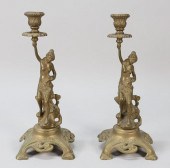 PAIR OF ART NOUVEAU FIGURAL BR