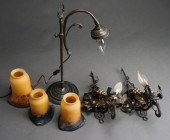 PAIR OF ART NOUVEAU PATINATED