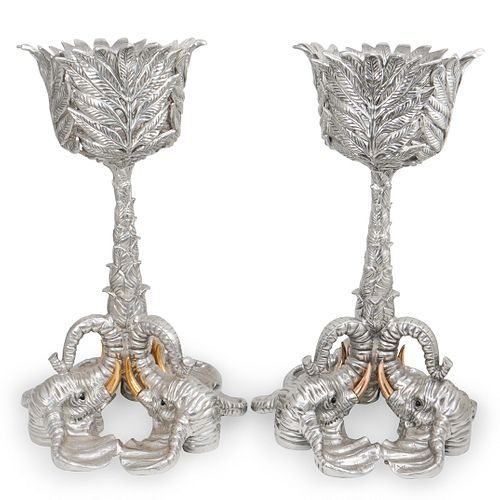 PAIR OF ARTHUR COURT ELEPHANT