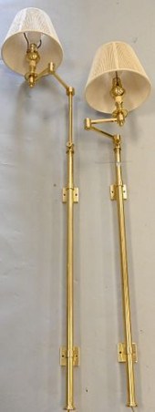 PAIR OF ARTICULATING BRASS POL