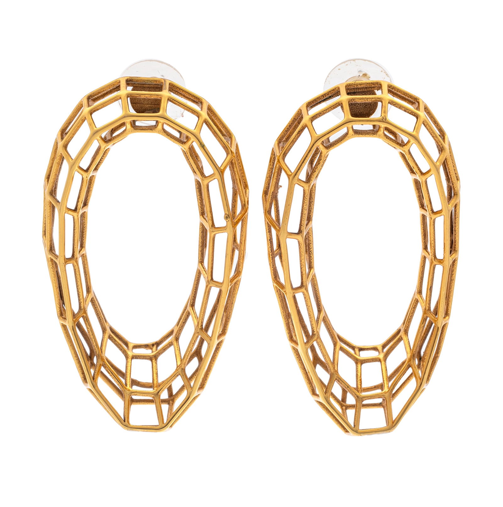 PAIR OF ARTISAN CAGE EARRINGSPair