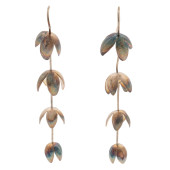 PAIR OF ARTISAN SILVER FLOWER