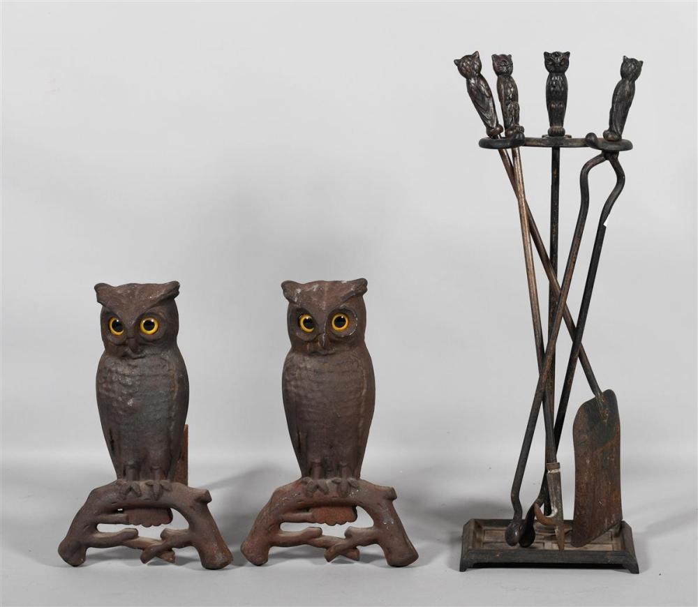 PAIR OF ARTS AND CRAFTS CAST IRON
