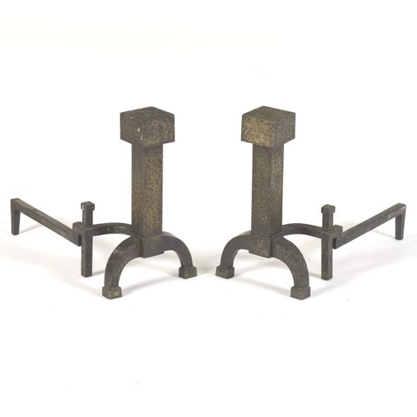 PAIR OF ARTS AND CRAFTS HAMMERED