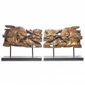 PAIR OF ASIAN ARCHITECTURAL WO