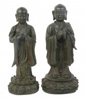 PAIR OF ASIAN BRONZE FIGURESPa