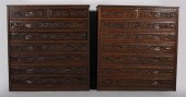 PAIR OF ASIAN CARVED HARDWOOD