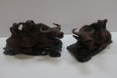 PAIR OF ASIAN HAND CARVED WATE