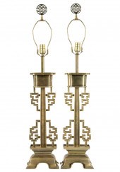 PAIR OF ASIAN-INSPIRED TABLE L