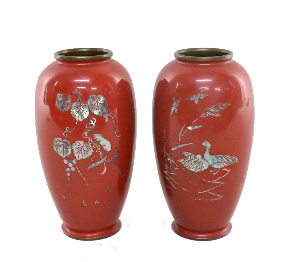 PAIR OF ASIAN MOTHER-OF-PEARL