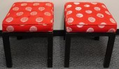 PAIR OF ASIAN STYLE BLACK LACQ
