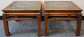 PAIR OF ASIAN STYLE FRUITWOOD