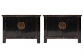 PAIR OF ASIAN-STYLE LACQUERED