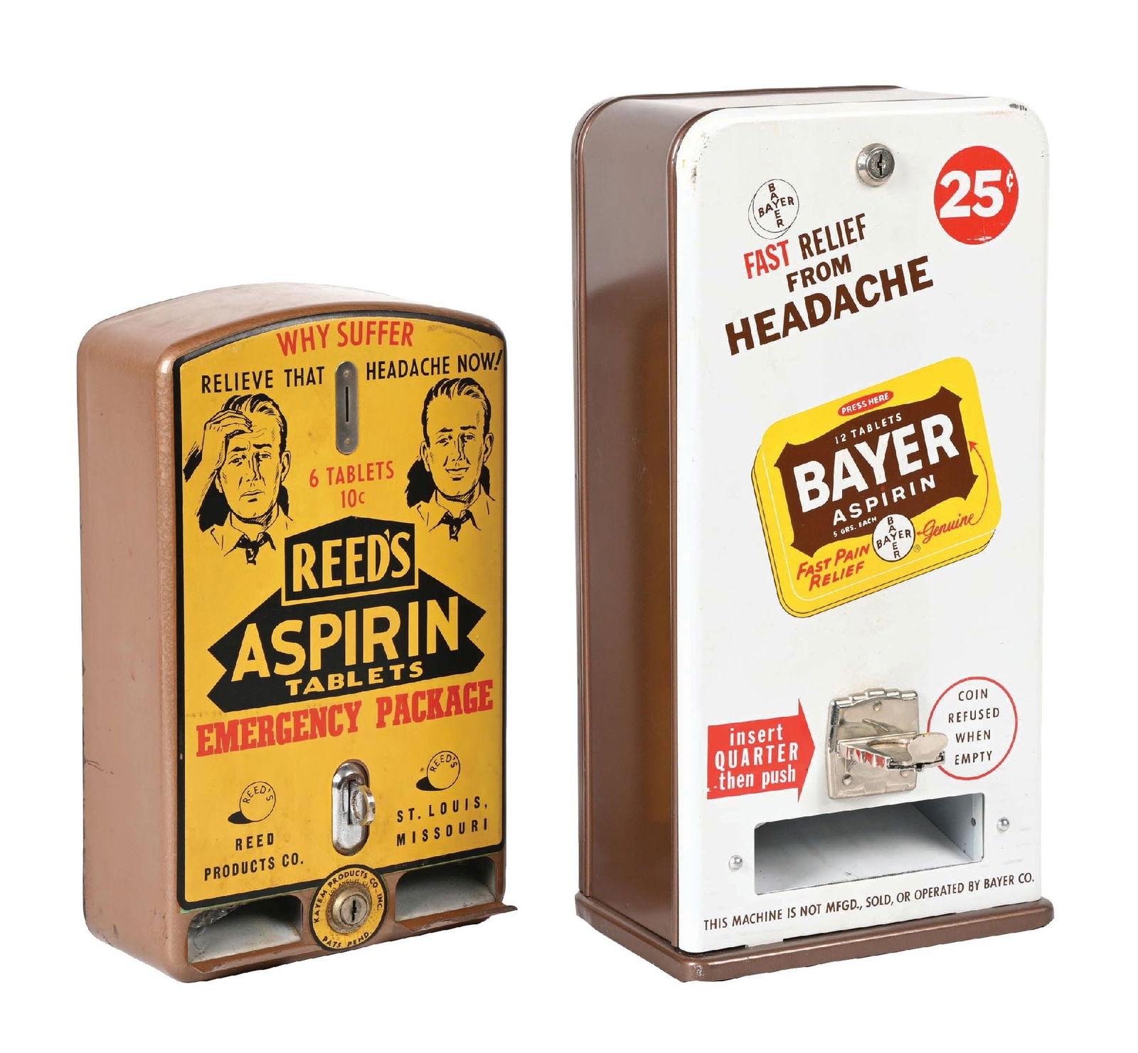 PAIR OF ASPIRIN VENDING