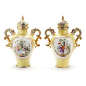 PAIR OF AUGUSTUS REX LIDDED PO