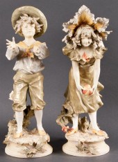 Pair of Austrian Teplitz figur