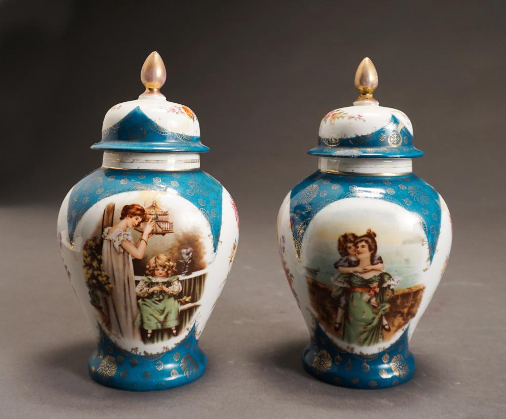 PAIR OF AUSTRIAN VICTORIA FLORAL