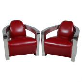 PAIR OF AVIATOR POLISHED STEEL