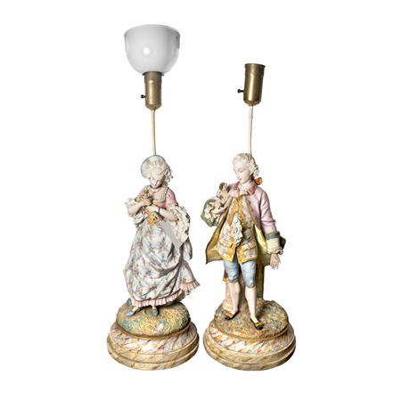 Pair of B. Monvoisin Painted Bisque