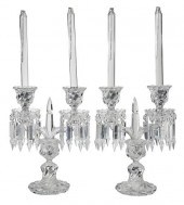 PAIR OF BACCARAT BAMBOUS CRYST