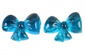 PAIR OF BACCARAT BOW PAPERWEIG
