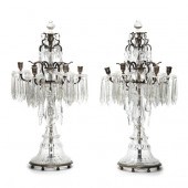 PAIR OF BACCARAT CRYSTAL AND S