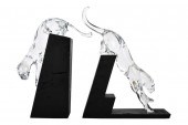 PAIR OF BACCARAT CRYSTAL BOOKE