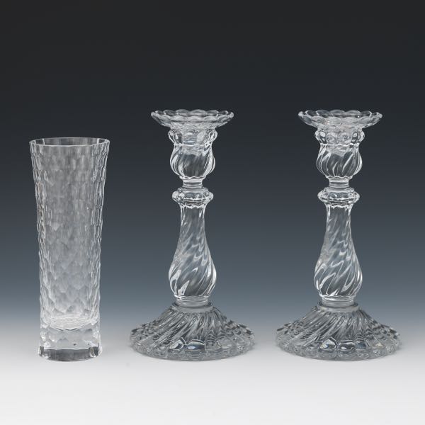 PAIR OF BACCARAT CRYSTAL