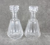 PAIR OF BACCARAT CRYSTAL DECAN