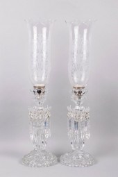 PAIR OF BACCARAT CRYSTAL LUSTE