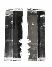 Pair of Baccarat crystal moder