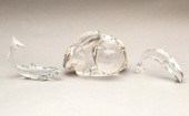 PAIR OF BACCARAT DOLPHINS & VS