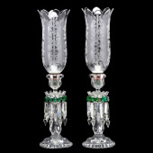 PAIR OF BACCARAT DROP PRISM CR