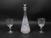 PAIR OF BACCARAT GLASSES AND C
