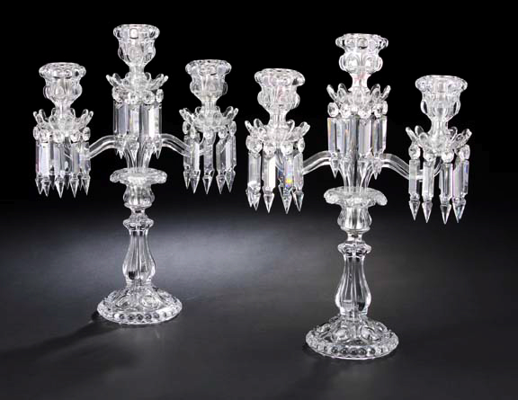 Pair of Baccarat Jewel-Pressed