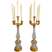 PAIR OF BAGUèS STYLE CUT CRYST