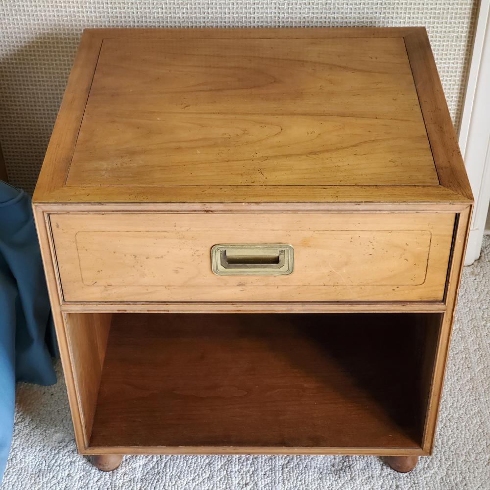 PAIR OF BAKER CAMPAIGN STYLE OAK