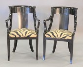 PAIR OF BAKER EMPIRE-STYLE EBO