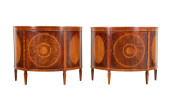 PAIR OF BAKER INLAID DEMILUNE