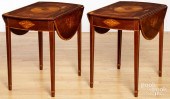 PAIR OF BAKER INLAID MAHOGANY
