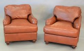 PAIR OF BAKER LEATHER EASY CHA