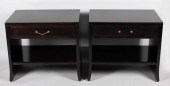 PAIR OF BAKER MAHOGANY END TAB