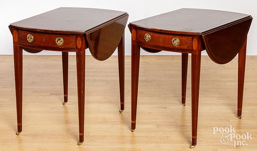 PAIR OF BAKER MAHOGANY PEMBROKE