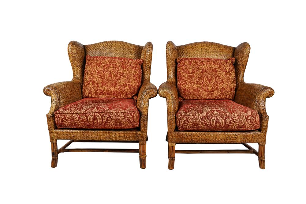 PAIR OF BAKER "MILLING ROAD" WICKER