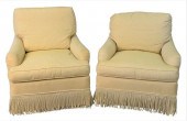 PAIR OF BAKER UPHOLSTERED EASY