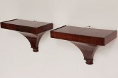 PAIR OF BALTIC MAHOGANY WALL B