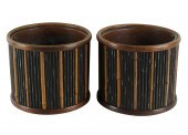 PAIR OF BAMBOO PLANTERSeach wi