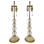 PAIR OF BAQUES ROCK CRYSTAL TA